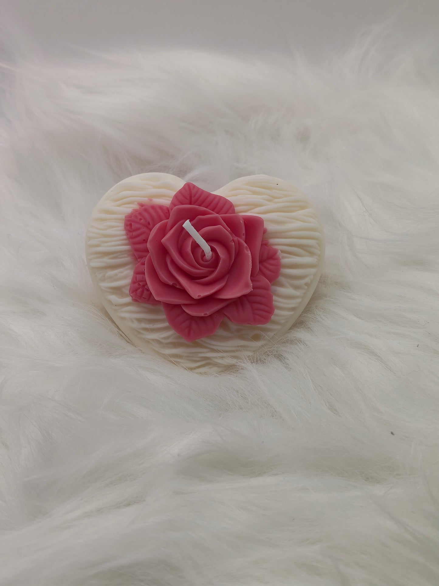 Vela "Corazón con flor"