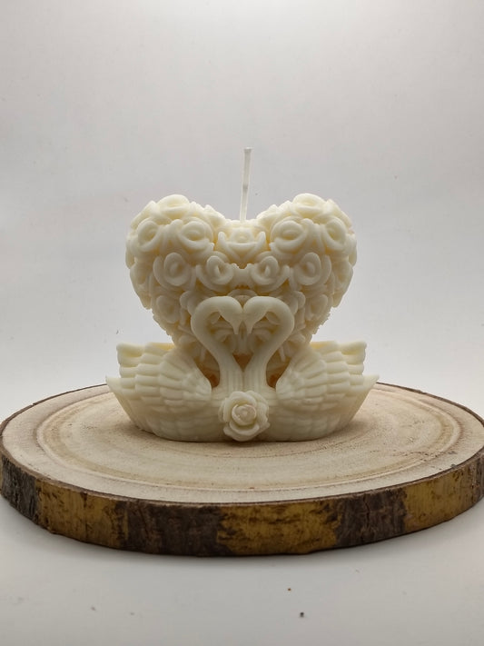 Vela "Corazón de cisnes"