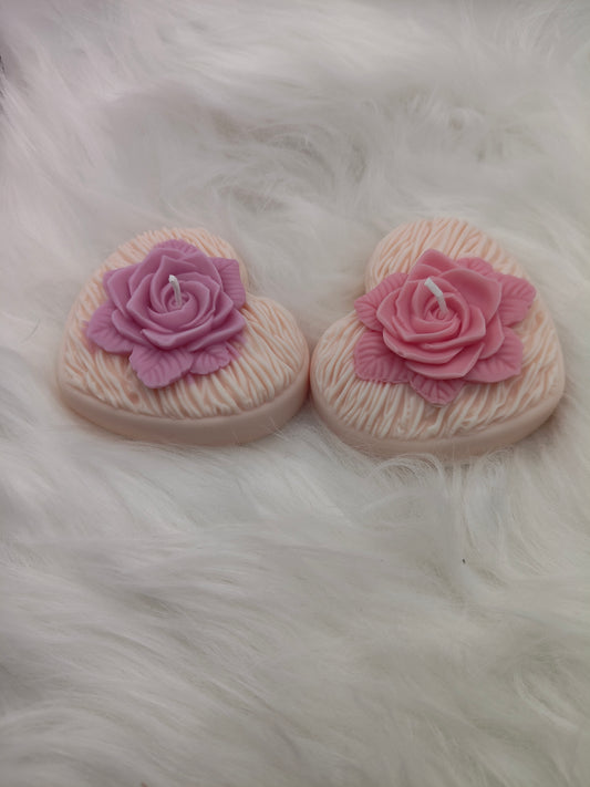 Vela "Corazón con flor"